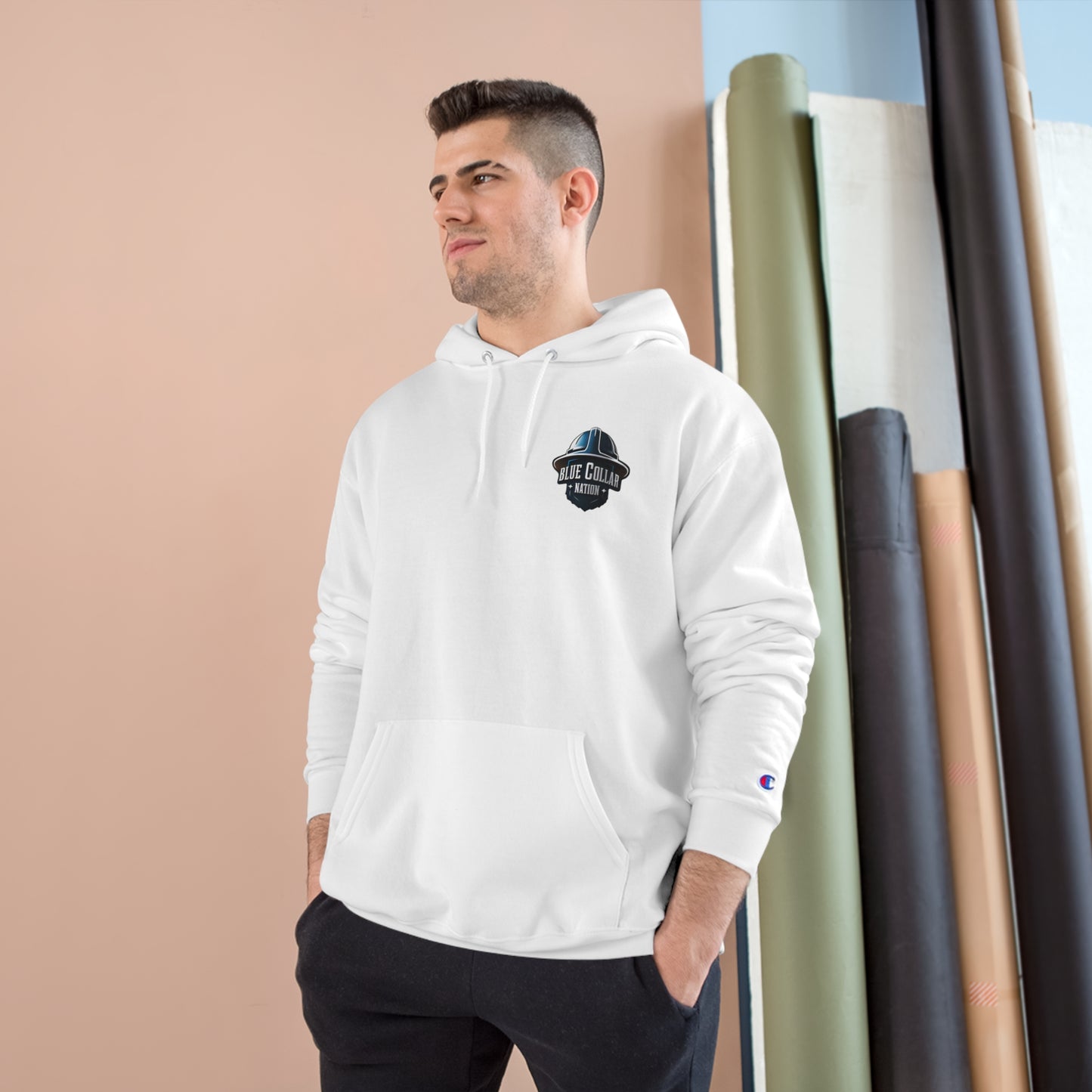 Champion Hoodie - Support Blue Collar